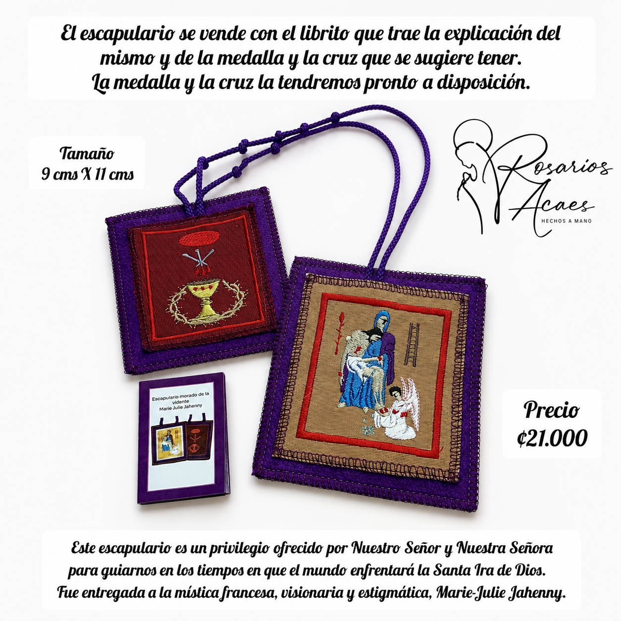 Escapulario Morado de Marie Julie Jahenny