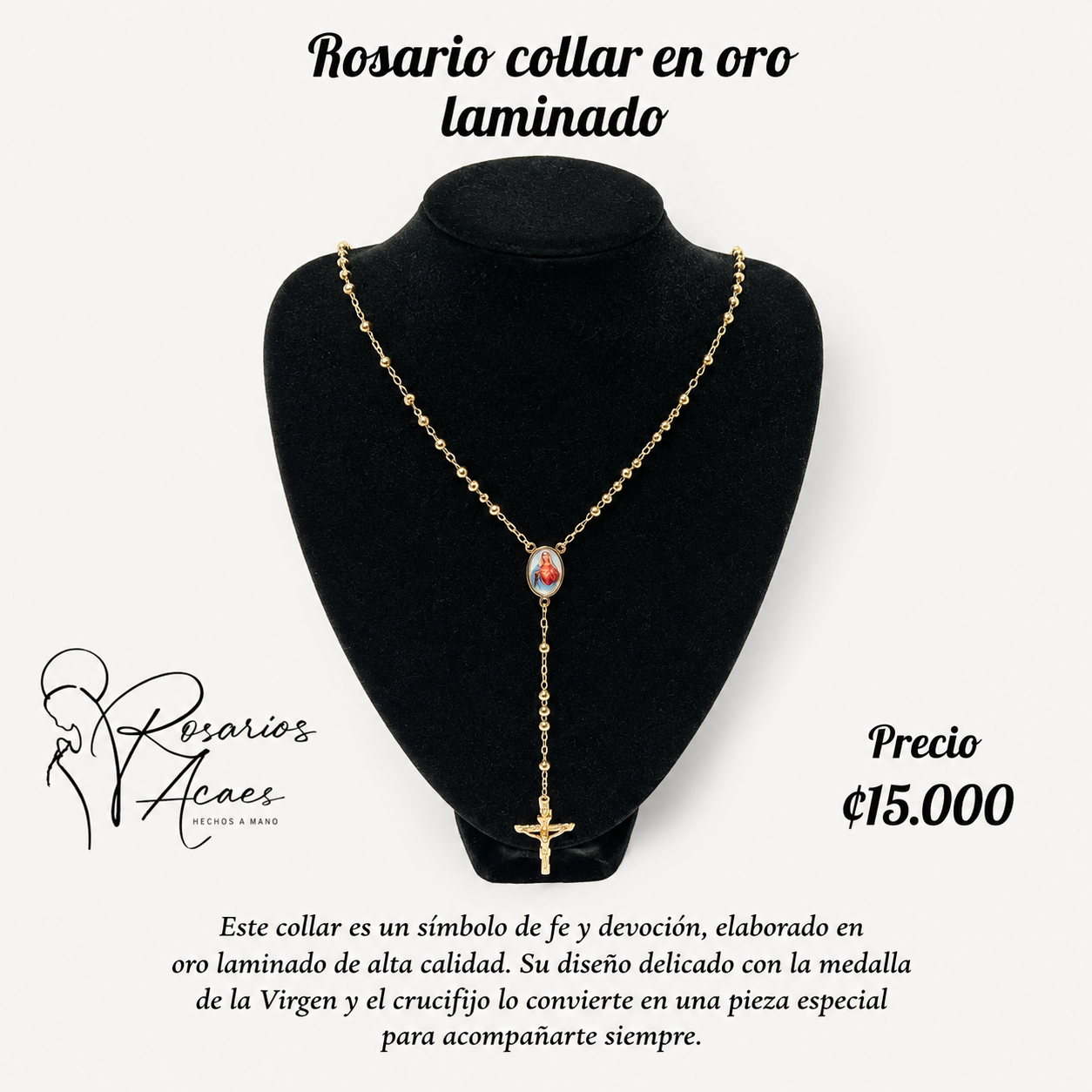 Rosario en Oro laminado 