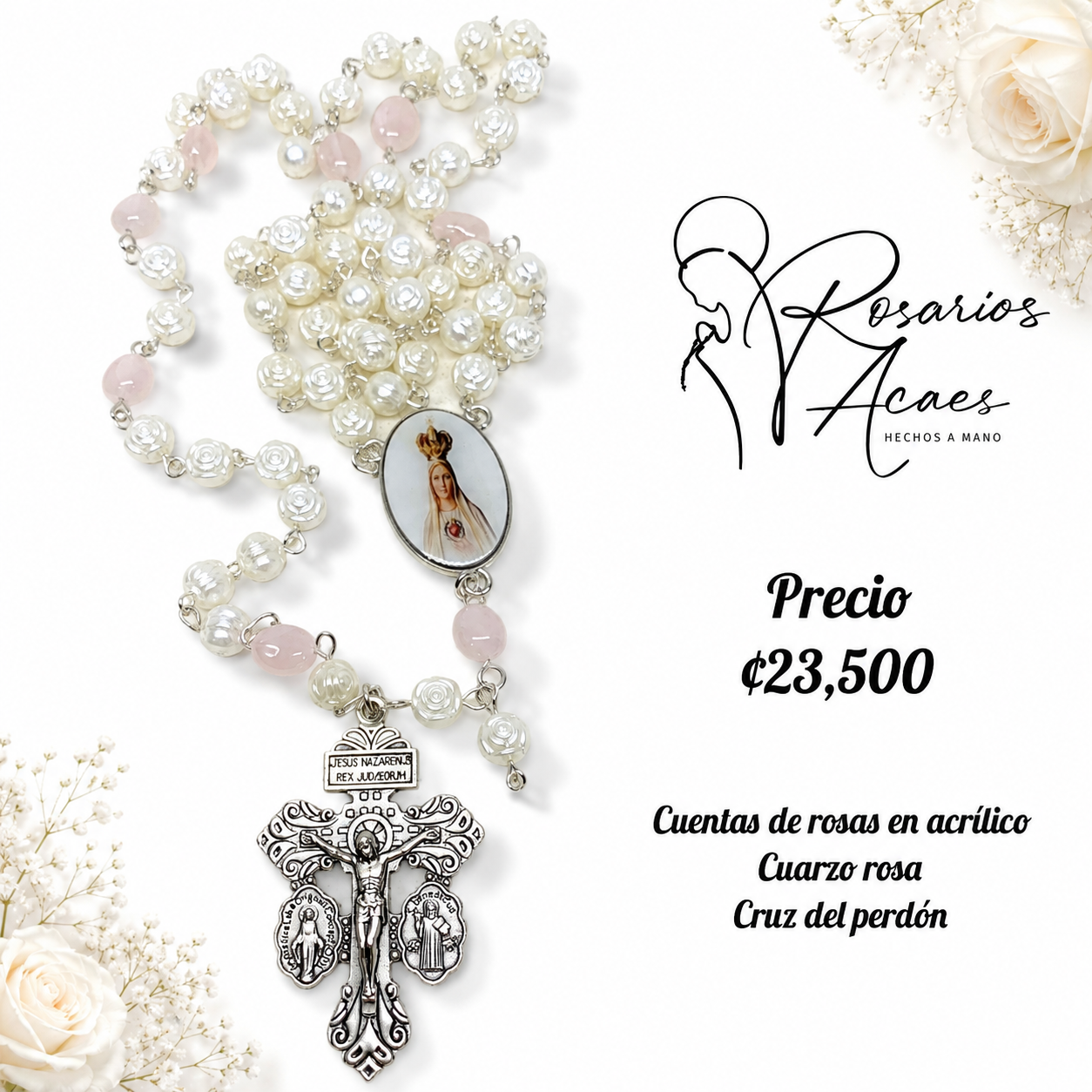 Rosario con Virgen de Fatima 